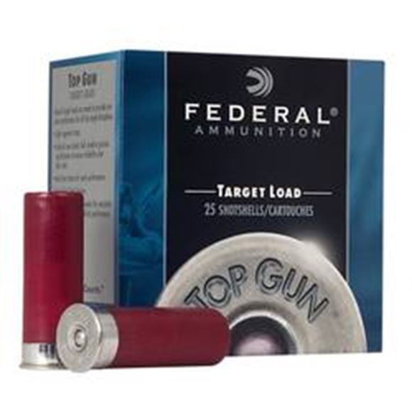 Picture of Federal Top Gun Target Load Shotgun Ammo - 12Ga, 2-3/4", 3DE, 1oz, #7.5, 25rds Box
