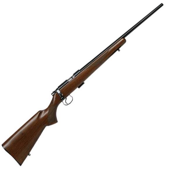 Picture of CZ 455 American Rimfire Bolt Action Rifle - 17 HMR, 20-1/2", Hammer Forged, Polycoat, Walnut Stock, 5rds, Adjustable Trigger