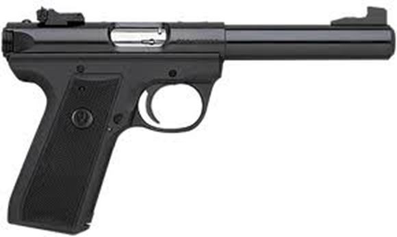 Picture of Ruger 22/45 Target Rimfire Semi-Auto Pistol - 22 LR, 5.50", Bull Barrel, Blued, Alloy Steel, Molded Zytel Polymer Grip Frame, 2x10rds, Fixed Front & Adjustable Rear Sights