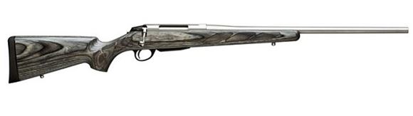 Picture of Tikka T3 Laminated Stainless Bolt Action Rifle - 30-06 Sprg, 22-7/16", Stainless Steel, Cold Hammer Forged, Light Hunting Contour, Matte Grey Mattelacquered Laminated Hardwood Stock, 3rds, No Sight, 2-4lb Adjustable Trigger