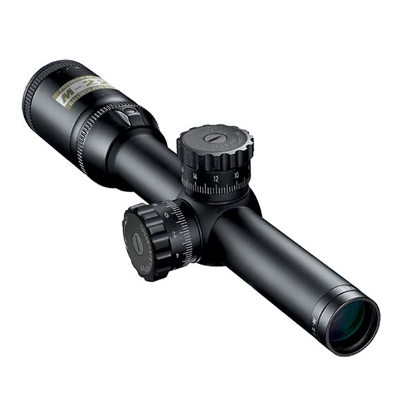 Picture of Nikon Sport Optics Riflescopes, AR Riflescopes - M-223, 1-4x20mm, 1", Matte, Point Blank, 1/4 MOA Click Adjustment, Spot On Custom Turret, Waterproof/Fogproof