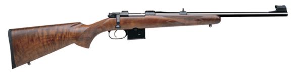 Picture of CZ 527 Carbine Bolt Action Rifle - 223 Rem, 18.5", Hammer Forged, Blued, Lacquered Finished Straight Line Comb Carbine Walnut Stock, 5rds, Adjustable Single Set Trigger, Fixed Sights