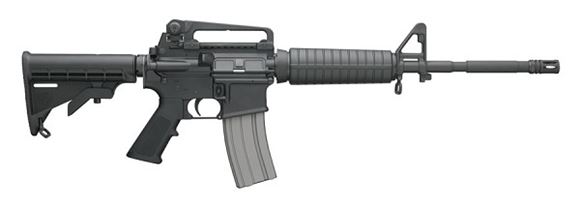 Picture of Bushmaster XM-15 M4-A3 Type Patrolman's Semi-Auto Carbine - 5.56mm NATO/223 Rem, 16", Black, 4150 Chrome-Molly Steel w/Chrome-Lined Bore/Chamber, Black 6-Position Collapsible Stock, 5/30rds, A2 Flash Hider