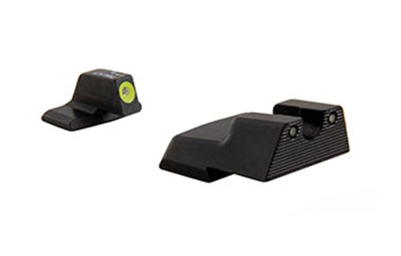 Picture of Trijicon Iron Sights, Trijicon HD Night Sights - H&K, HK111Y, H&K 45 HD Night Sight Set, Yellow Front Outline, Fits H&K 45/45 Tactical Models