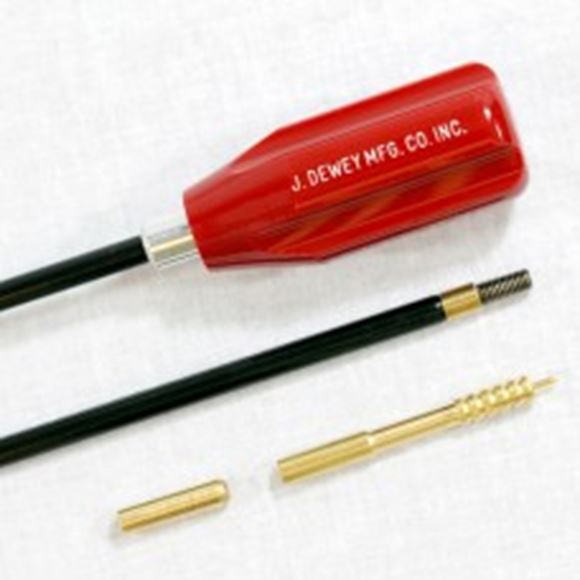 Picture of J. Dewey Gun Cleaning Rods, Nylon Coated Rods, .27-.34 Caliber Nylon Coated Rods - .30 Caliber, 36", 12/28 Male Threads, w/30J Jag & LGBA Brush Adapter