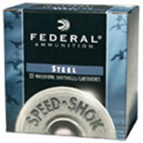 Picture of Federal Speed-Shok Waterfowl Load Shotgun Ammo - 12Ga, 3", 1-1/8oz, T, Steel, 1550fps, 250rds Case
