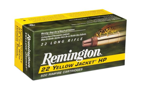 Picture of Remington Yellow Jacket Rimfire Ammo - Hyper Velocity, 22 LR, 33Gr, TCHP, 500rds Brick