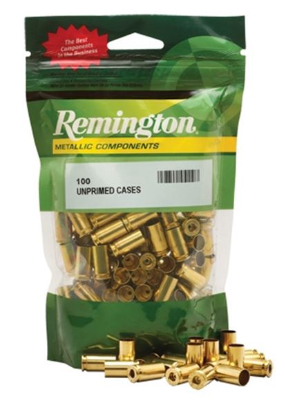 Picture of Remington Ammunition Components, Consumer Pack Unprimed Pistol & Revolver Brass - 9mm Luger, 100ct Bag