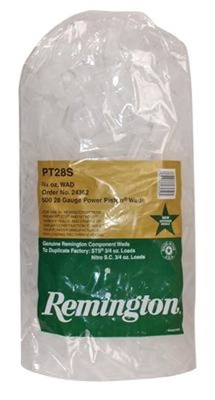 Picture of Remington Shotshell Components, Shotshell Wads - Target Load Power Piston One-Piece Wads, 28Ga, 3/4oz, 500ct Bag