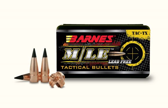 Picture of Barnes TAC-TX M/LE Rifle Bullets - 30 Caliber (.308"), 168Gr, TAC-TX BT, 50ct Box, 1:11" or Faster