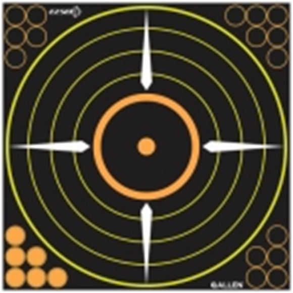 Picture of Allen Shooting Accessories, Targets/Throwers - EZ SEE Adhesive Bullseye Target, 12"x12", 5 Pack