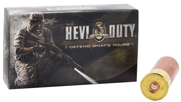 Picture of HEVI-Shot HEVI-Duty Home Defense Shotgun Ammo - 12Ga, 2-3/4", 12 Pellet, #00 Buck, 5rds Box, 1250fps