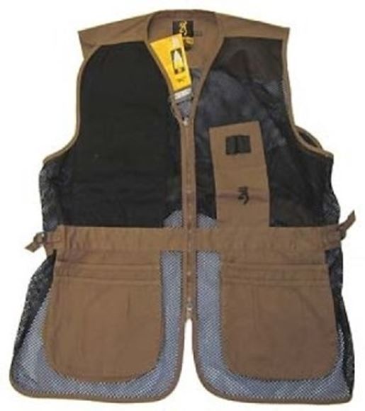 Picture of Browning Outdoor Clothing, Shooting Vests - Trapper Creek Mesh Shooting Vest, Clay/Black, XL