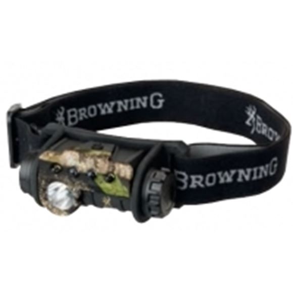 Picture of Browning Flashlights, Epic - Epic 3V Headlamp, 225 Lumens/8 Lumens, Green/White LED, High/Low, CR123A, Vista
