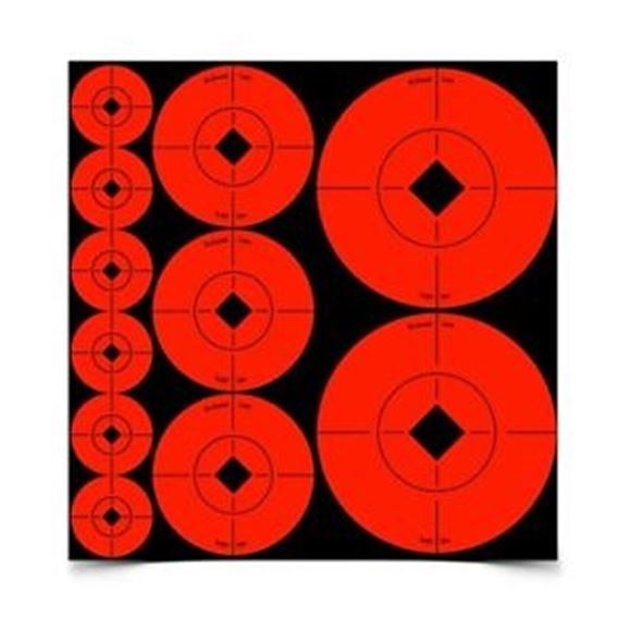 Picture of Birchwood Casey Targets, Target Spots Targets - Target Spots Ass't 1",2",3" Spot, 110 Targets