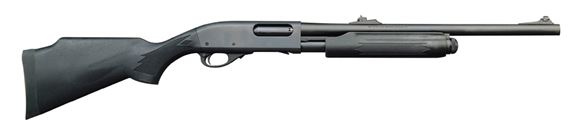 Picture of Remington Model 870 Express Synthetic Deer Pump Action Shotgun - 12Ga, 3", 20", Rifled, Matte Black, Matte Black Monte Carlo Synthetic Stock, 4rds, Adjustable Rifle Sights