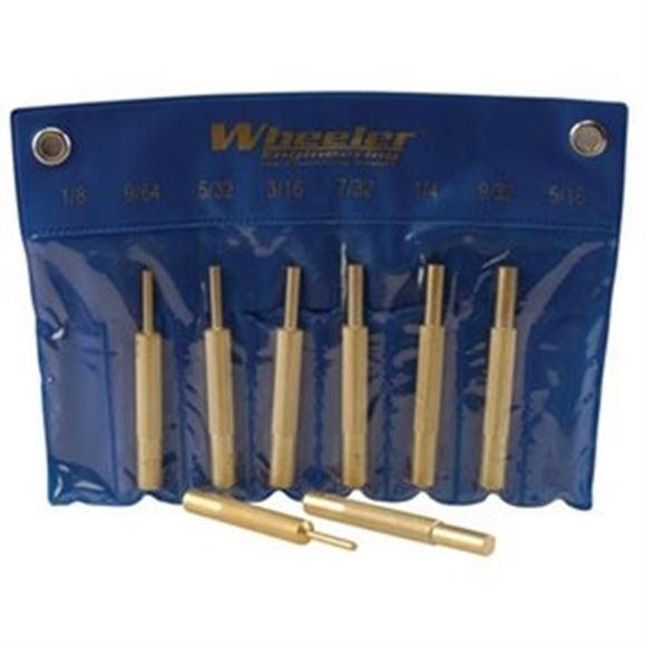 Wheeler Engineering Gunsmithing Supplies Tools Brass Punch Set, (1/8