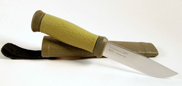 Picture of Morakniv Adventure, Hunter/Explorers Knife - Outdoor 2000, Profileground Stainless Steel Blade, 2.5mmx109mm, Rubber Handle
