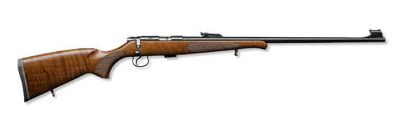Picture of CZ 455 LUX II Rimfire Bolt Action Rifle - 17 HMR, 630mm, Hammer Forged, Polycoat, Walnut Stock, 5rds, Adjustable Leaf Sights, Adjustable Trigger