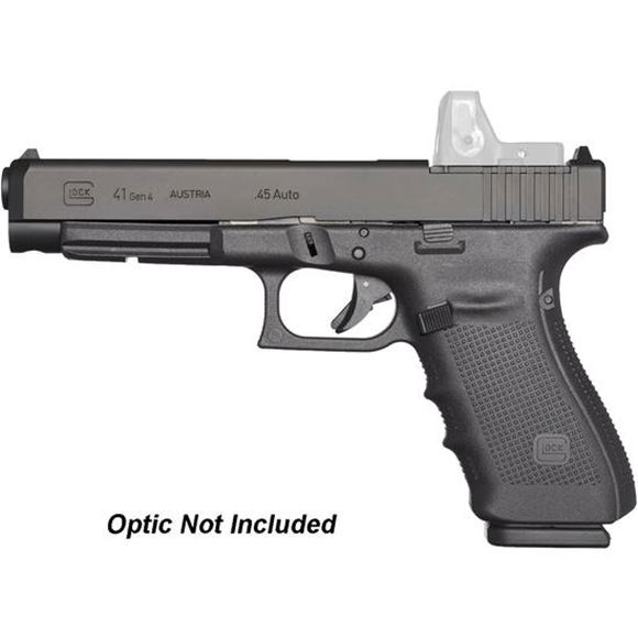 Picture of Glock 41 Gen4 MOS Competition Safe Action Semi-Auto Pistol - 45 Auto, 5.31", Black, 3x10rds, Adjustable Sight w/Modular Optic System Configuration, 4.5lb