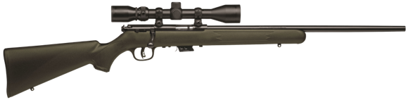 Picture of Savage Arms Mark II Series, Mark II FXP Rimfire Bolt Action Rifle - 22 LR, 21", Matte Black, Carbon Steel, Matte Black Synthetic Stock, 10rds, AccuTrigger