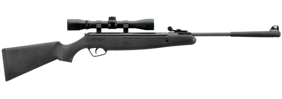 Picture of Stoeger Airguns X10 Single Shot Break Action Air Rifle - 177 Caliber, Black Synthetic Stock, w/Fiber-Optic Sights & 4x32mm Scope, Two-Stage Adjustable Trigger, Up to 1200fps with Alloy Pellet/1000fps with Lead Pellet