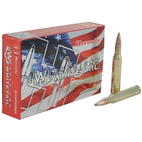 Picture of Hornady American Whitetail Rifle Ammo - 30-06 Sprg, 180Gr, InterLock SP American Whitetail, 200rds Case