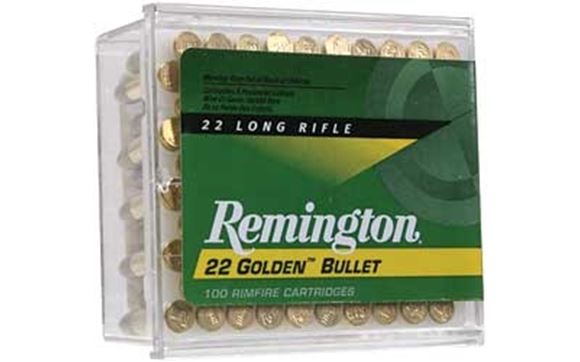Picture of Remington .22 Rimfire, Golden Bullet HP Rimfire Ammo - High Velocity, 22 LR, 40Gr, Plated Lead Round Nose, 5000rds Case, 1255fps