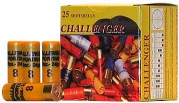 Picture of Challenger Target Loads Shotgun Ammo - Target, 20Ga, 2-3/4", 7/8oz, #8, 25rds Box, 1200fps