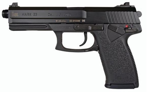 Picture of Heckler & Koch (H&K) Mark 23 Socom DA/SA Semi-Auto Pistol - 45 ACP, 5.87", Blued, Fiber-Reinforced Polymer Grip Frame, 2x10rds, Fixed Sights