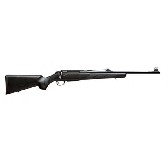 Picture of Tikka T3 Battue Lite Bolt Action Rifle - 30-06 Sprg, 19-11/16", Blued, Cold Hammer Forged Light Hunting Contour Barrel, Black Glass Fiber Reinforced Polymer Stock, 3rds, Special Open Sights w/Adjustable Rear Sight