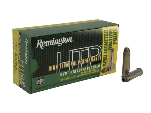 Picture of Remington HTP, High Terminal Performance Pistol/Revolver Handgun Ammo - 357 Mag, 158Gr, Semi-Jacketed Hollow Point, 500rds Case, 1235fps