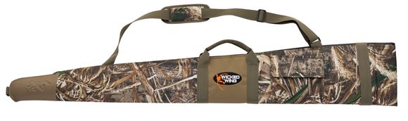 Picture of Browning Gun Cases, Flexible Gun Cases - Wicked Wing Zippered Floater Shotgun Case, 52", Realtree Max-5/Brown, w/Pockets, 600D Polyester Shell, Nylon Tricot Interior, Web Handle