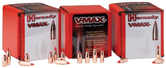 Picture of Hornady Rifle Bullets, V-MAX - 6mm Caliber (.243"), 75Gr, V-MAX, 100ct Box