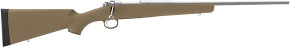 Picture of Kimber Model 84M Hunter Bolt Action Rifle - 243 WIN, 22", Sporter,  Stainless Steel, FDE Polymer Stock, 4rds Removable Magazine, Adjustable Trigger