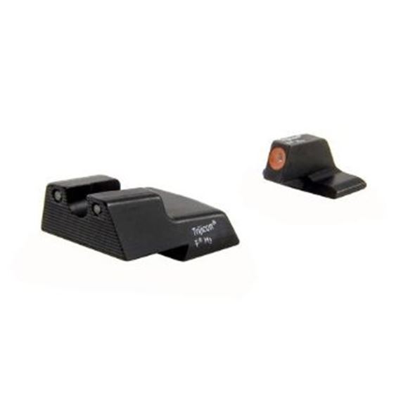 Picture of Trijicon Iron Sights, Trijicon HD Night Sights - H&K, HK111O, H&K 45 HD Night Sight Set, Orange Front Outline, Fits H&K 45/45 Tactical Models
