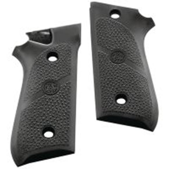 Picture of Hogue Handgun Grips, SIG Sauer Grips, P220 American (Side Magazine Release), SIG P220 DA/SA, Soft OverMolded Rubber - SIG Sauer P220 American Rubber, No Finger Grooves, Black