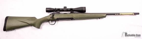 Picture of Browning X-Bolt Carbine Combo Bolt Action Rifle - 30-06 Sprg, 20",Matte Black, OD Green Composite Stock, 4rds, w/ Leupold VX1 3-9x40