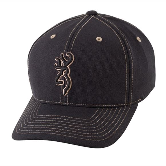Picture of Browning Cap - Dylan Cap, Woven Polyester & Spandex, Black/Khaki, Flex Fit, L-XL