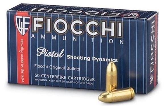 Picture of Fiocchi Pistol & Revolver Ammo - 9mm Luger, 115Gr, FMJ, 50rds Box