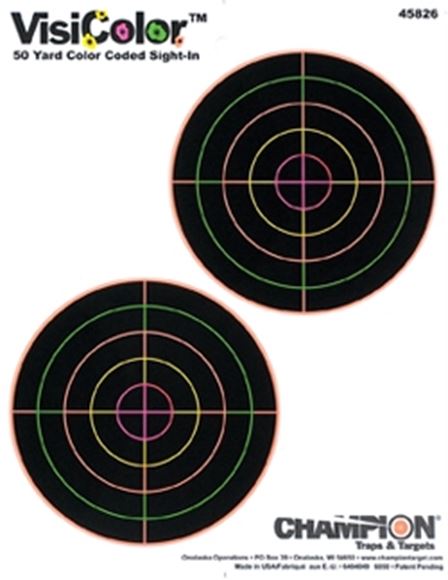 Picture of Champion Targets - VisiColor Double 5" Bulls, 10 Pack