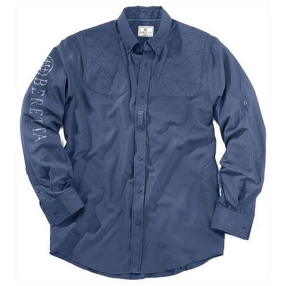 Picture of Beretta Men's Clothing, Shirts - Beretta V-TECH Long Sleeved Shirt, Blue, XL