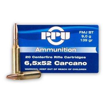 Picture of Prvi Partizan (PPU) Rifle Ammo - 6.5x52mm Carcano, 139Gr, FMJ, 20rds Box