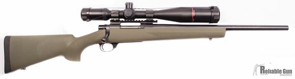 Picture of Used Howa 1500 Varminter, .308 Win, 20" Barrel, Green Hogue Stock, W/ Swift 6-24x50 Target Dot Reticle,  Like New Condition