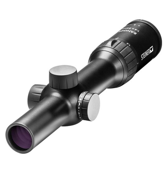 Picture of Steiner Riflescopes - Ranger, 1-4x24mm, 30mm, Matte Black, 2nd Focal Plane, 4A-I Reticle, 1cm Click Value, Side Parallax Adjustment, Illuminated