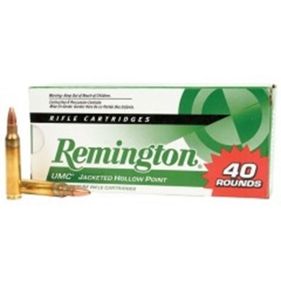 Picture of Remington UMC Rifle Ammo, Value Pack - 22-250 Rem, 45Gr, JHP, 400rds Case