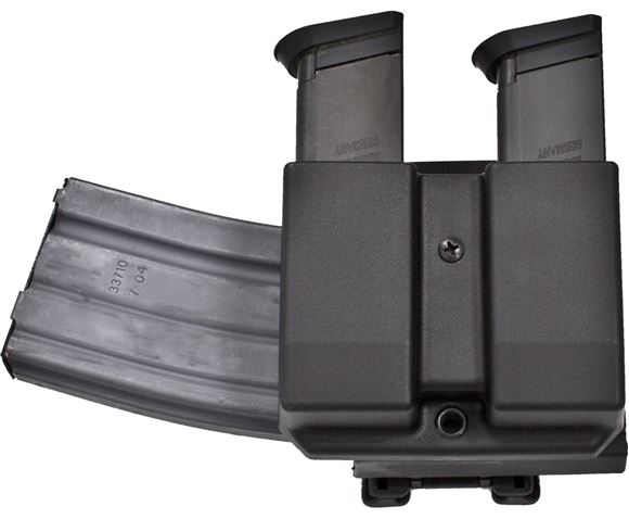 Picture of Blade-Tech Revolution Combo Rifle-Pistol Mag Pouches - Revolution Combo AR Mag + Double Pistol Mag, Tek-Lok, DMP Glock 9/40, AR Mag Horizontal Cant, Black, Right Hand