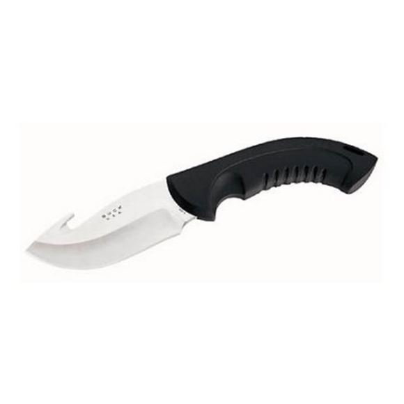 Picture of Buck Hunting Knives - Omni Hunter 12PT Knife, 12C27Mod Sandvik Stainless Steel, 4" Drop Point Folding Blade w/ G-Hook, Black Rubber Handle, Black Nylon Sheath