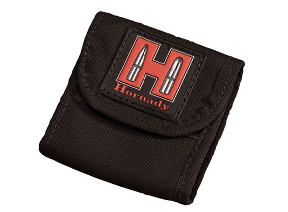Picture of Hornady Ammo Pouch, Belt Loop, Black, Holds 10 Rifle Cartridges, Velcro Flap