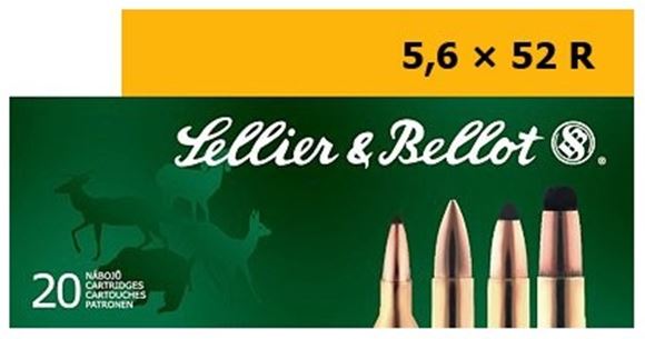 Picture of Sellier & Bellot Rifle Ammo - 5.6x52R, 70Gr, SP, 20rds Box
